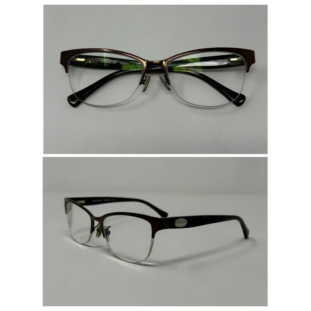Coach Eyeglass Frames HC5066T 53-16-135 Satin Brown/Dark Tortoise 9155